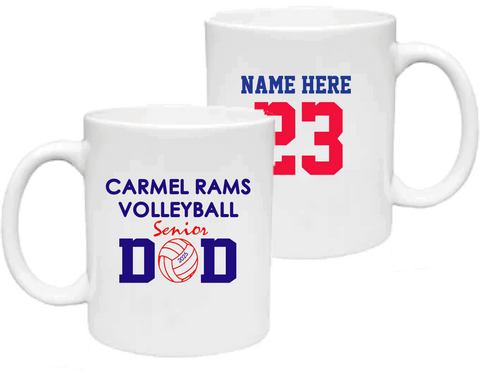 Carmel Volleyball Senior Dad Coffee Mug