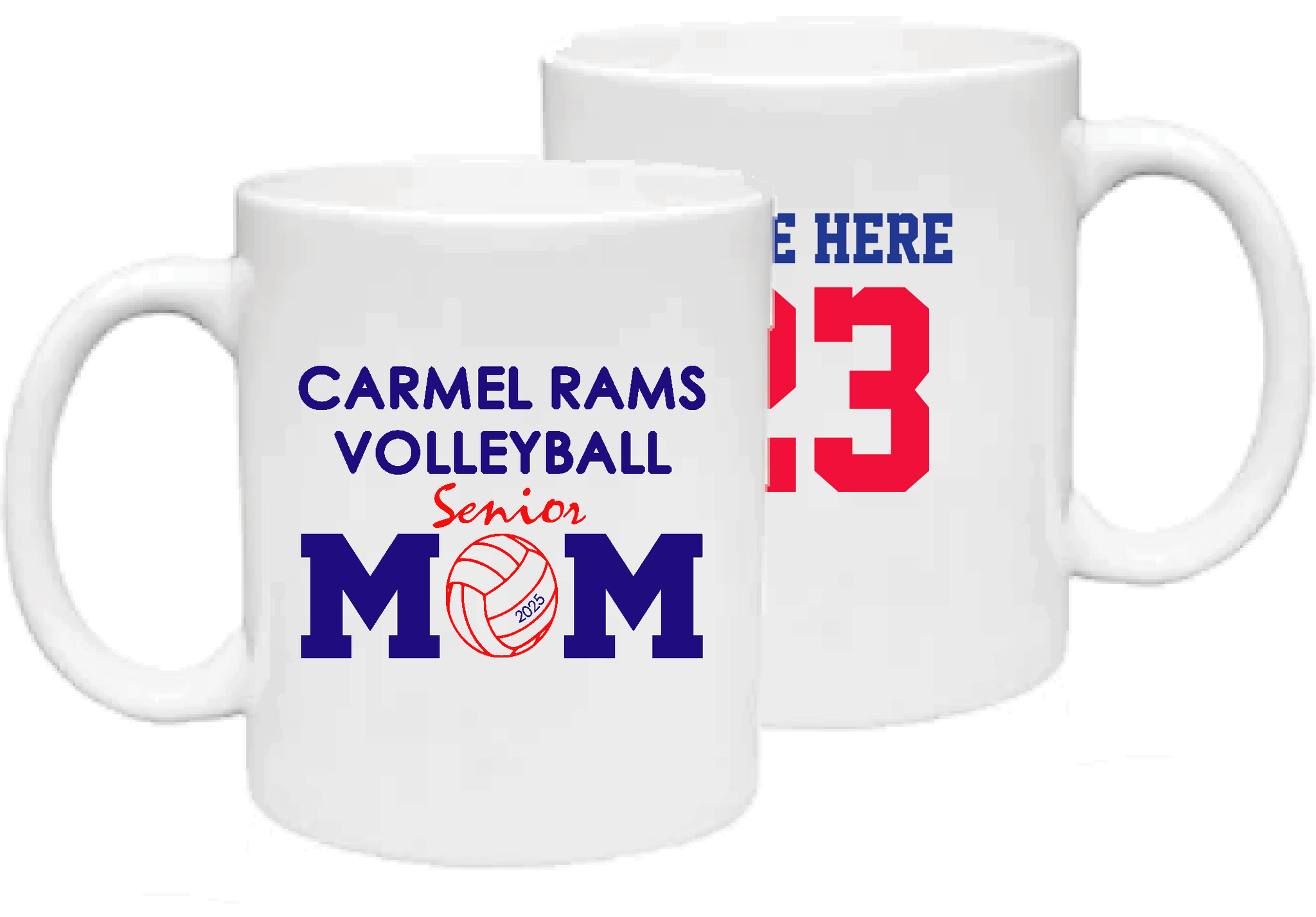 Carmel Volleyball Senior Mom Coffee Mug