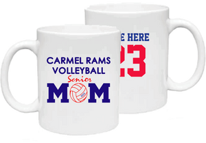 Carmel Volleyball Senior Mom Coffee Mug