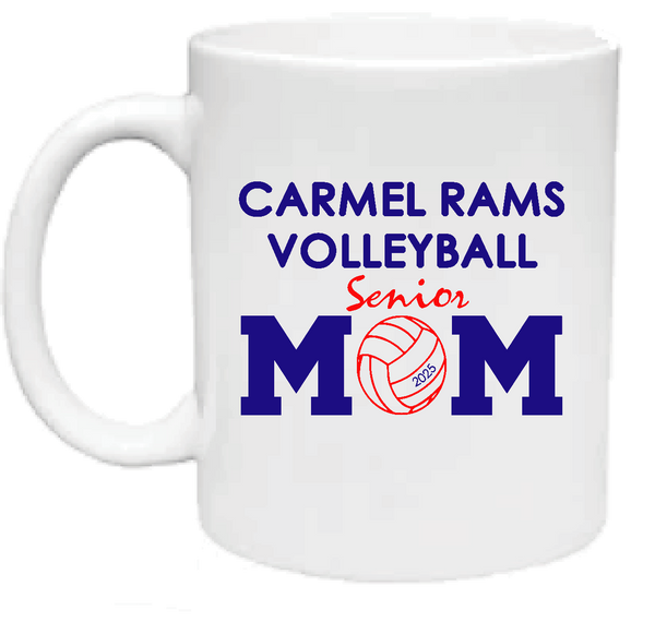 Carmel Volleyball Senior Mom Coffee Mug