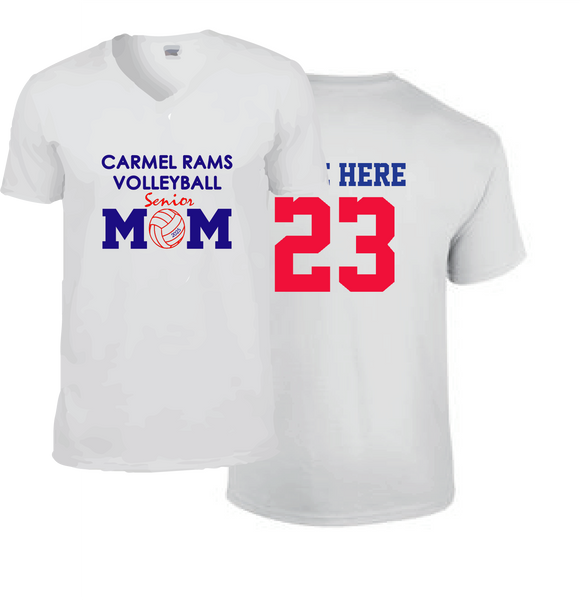 Carmel Volleyball Senior Mom V Neck